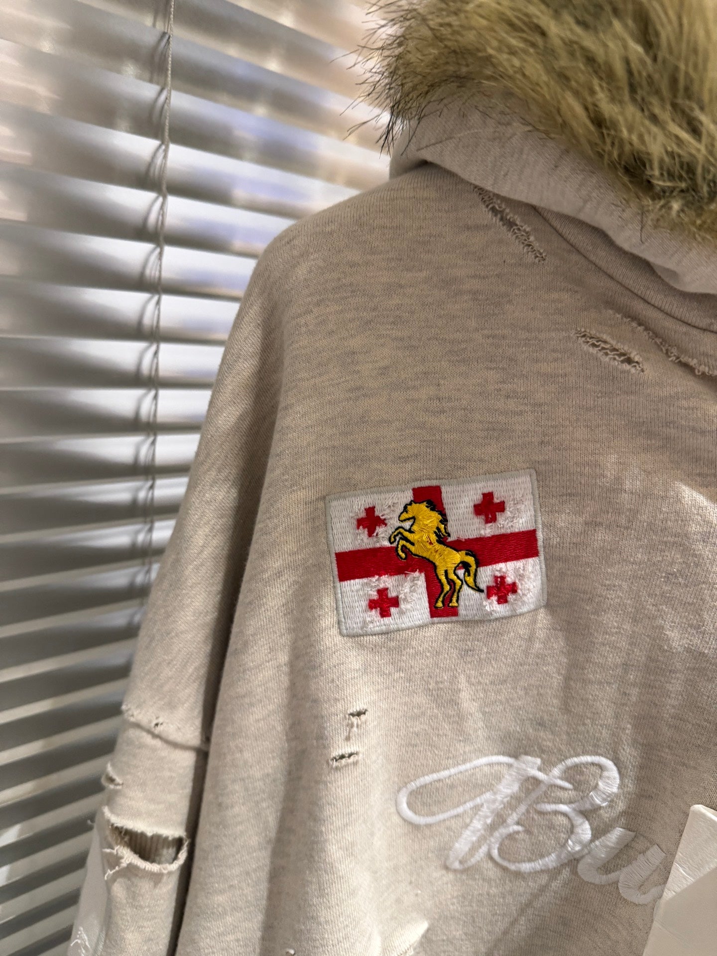 Plush Fur Hood Hoodie Zip up – Oversized Street Fit