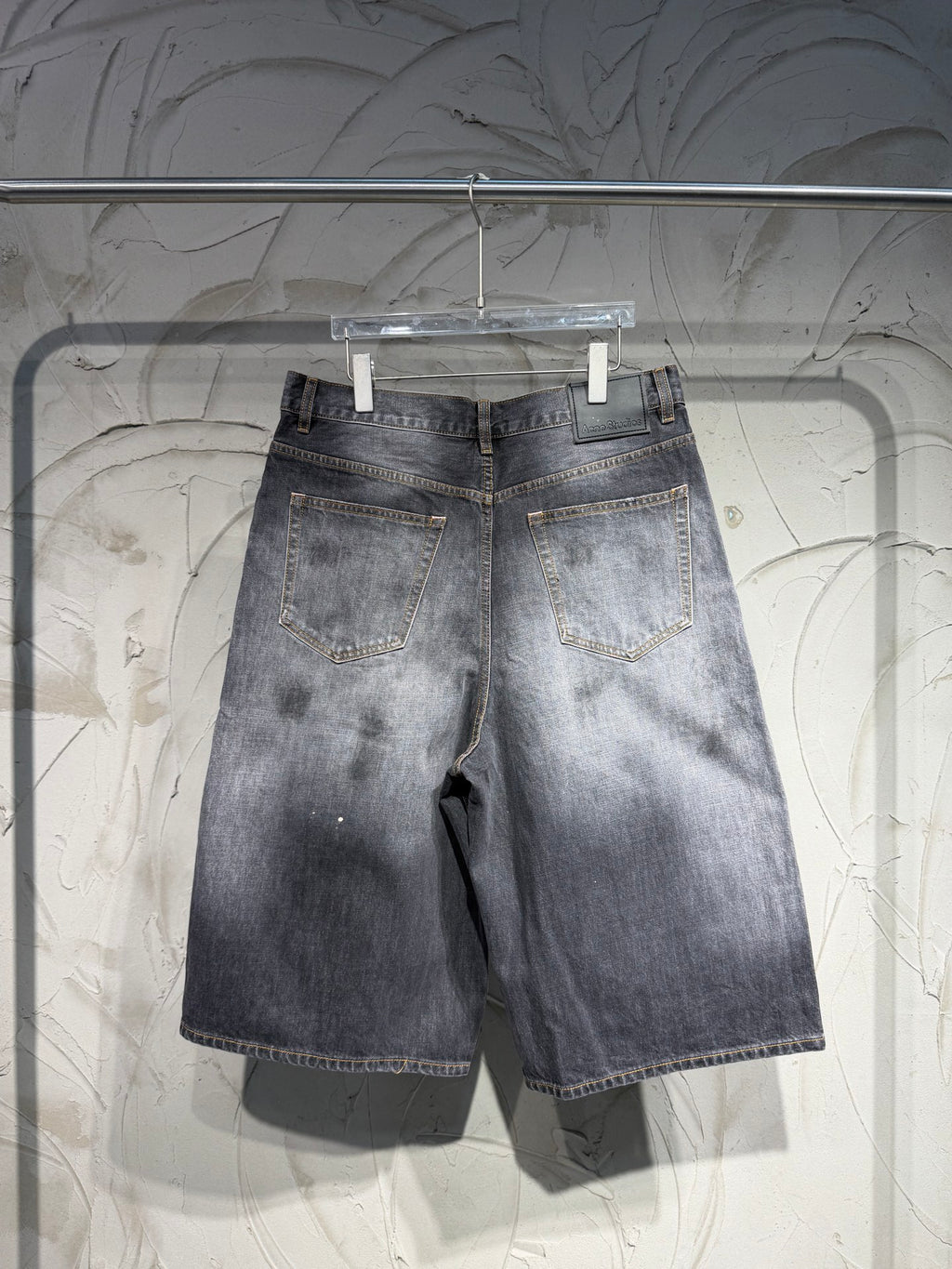 Longline Raw Denim Shorts – Washed Indigo