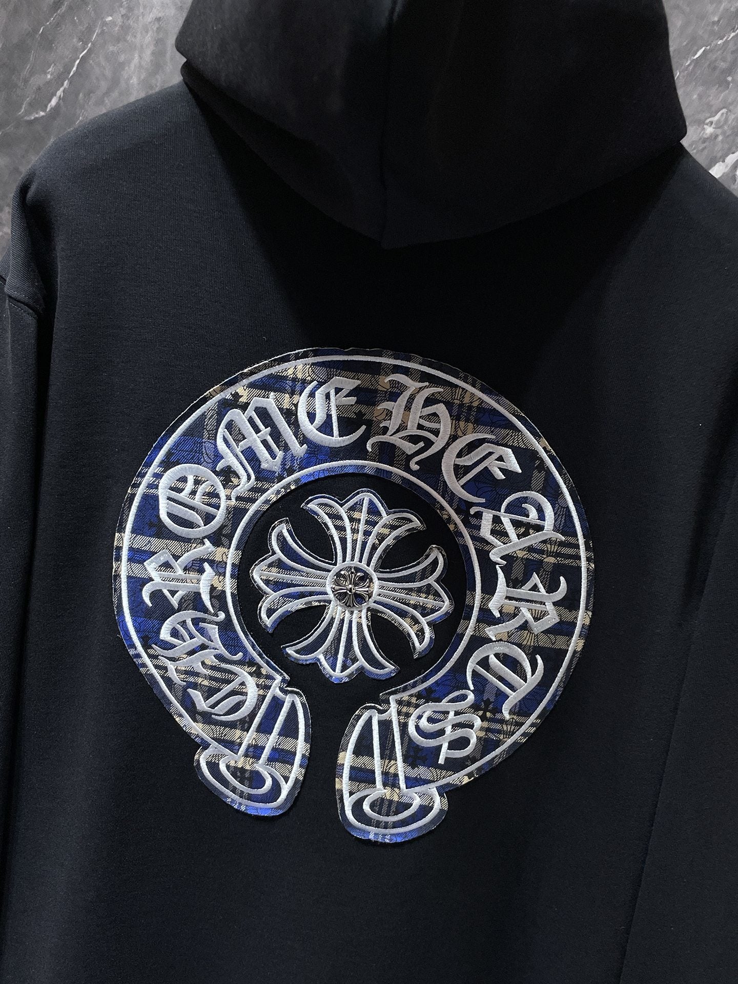 Plaid Graphic Hoodie – Multi-Color Street Edition