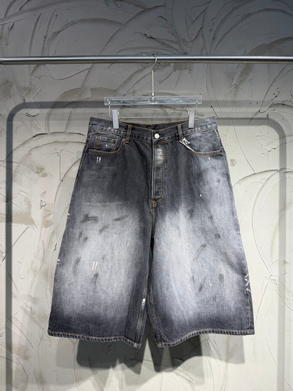 Longline Raw Denim Shorts – Washed Indigo