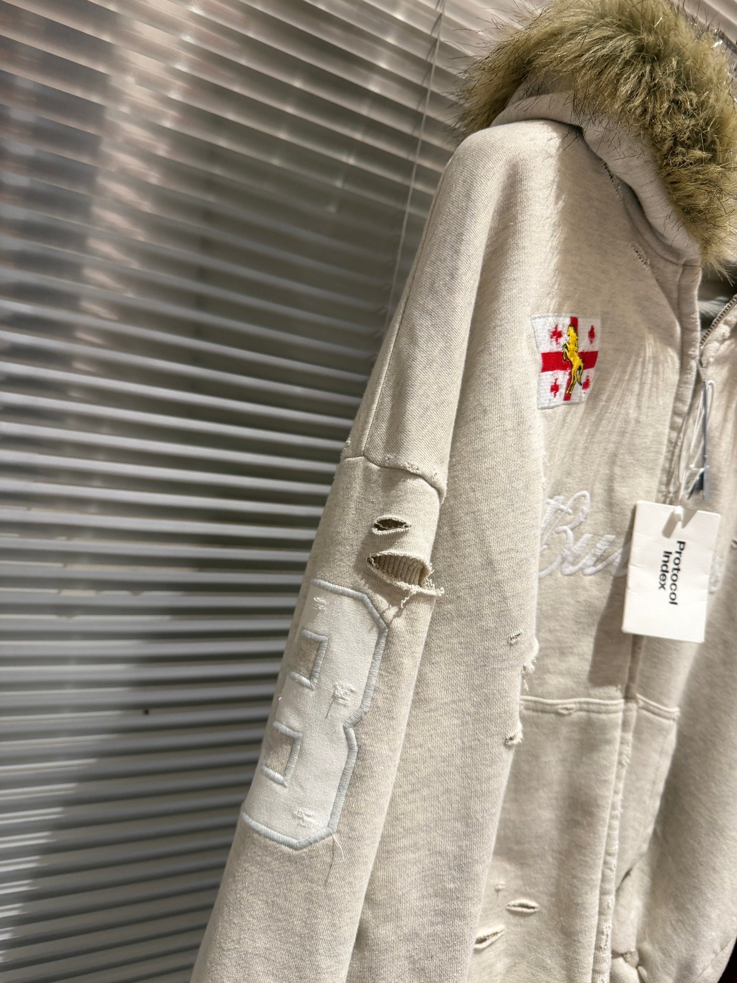 Plush Fur Hood Hoodie Zip up – Oversized Street Fit