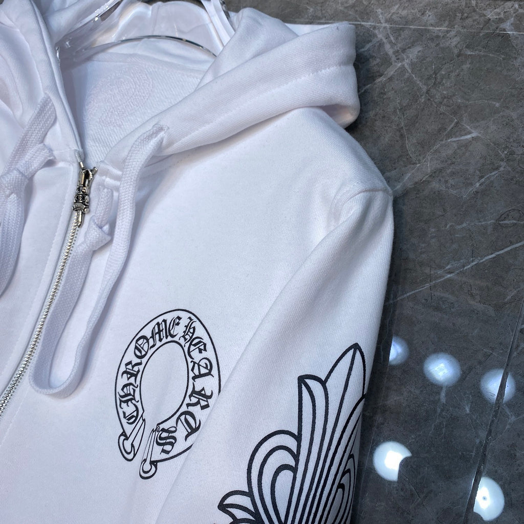 Cross Graphic Zip up Hoodie – Relaxed Fit Layer