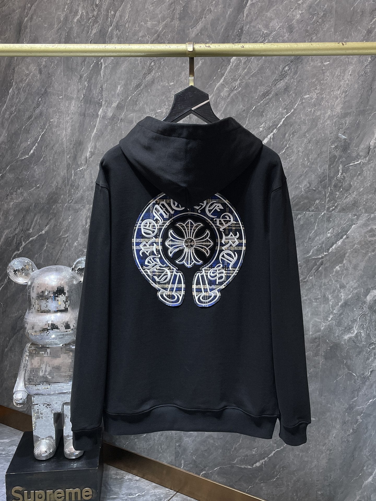 Plaid Graphic Hoodie – Multi-Color Street Edition